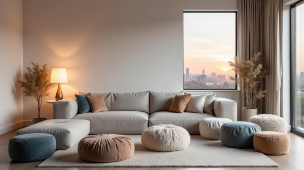 Optimiser l'espace avec des poufs design et multifonctionnels